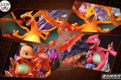 Evolution of Charizard Family with LED - Pokemon Resin Statue - King Finger Studios