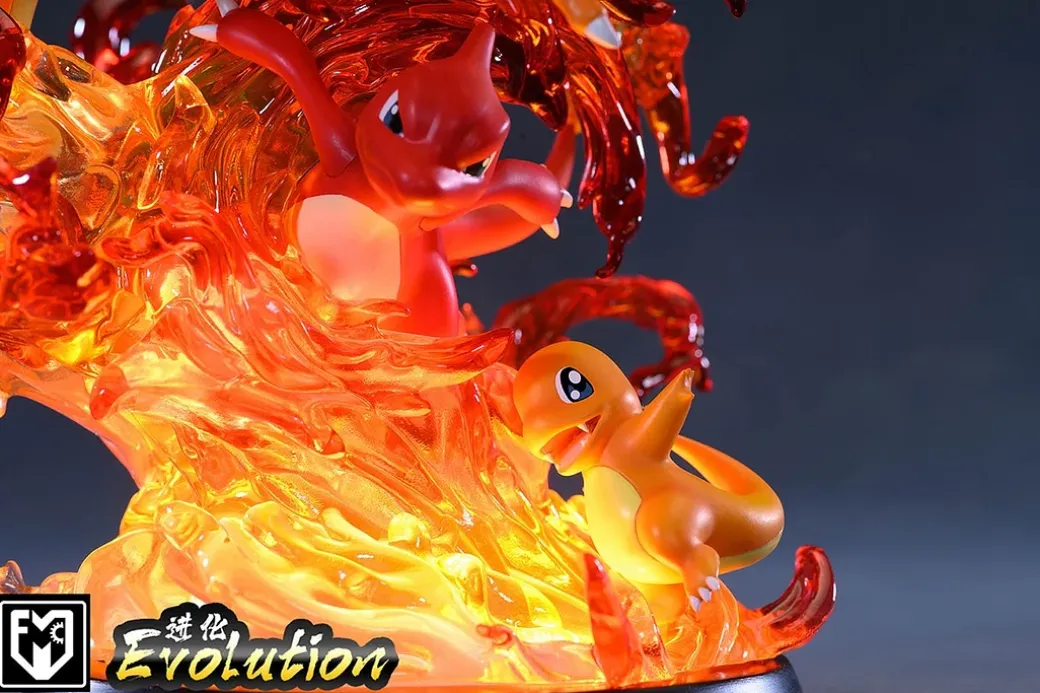 Evolution of Charizard with LED - Pokemon Resin Statue - MFC Studios