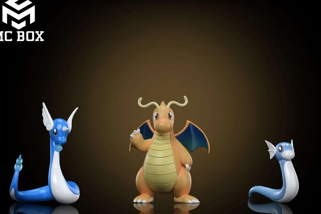 Evolution of Dragonite Set - Pokemon Statue - MC BOX Studio