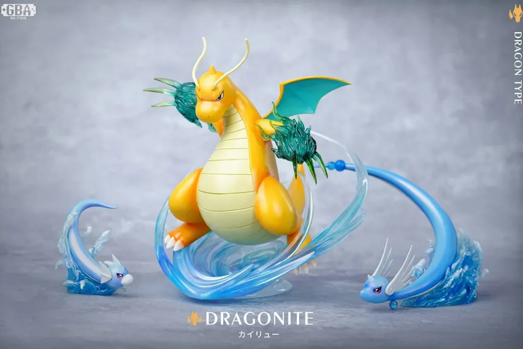 Evolution of Dragonite Set - Pokemon Resin Statue - GBA Studio