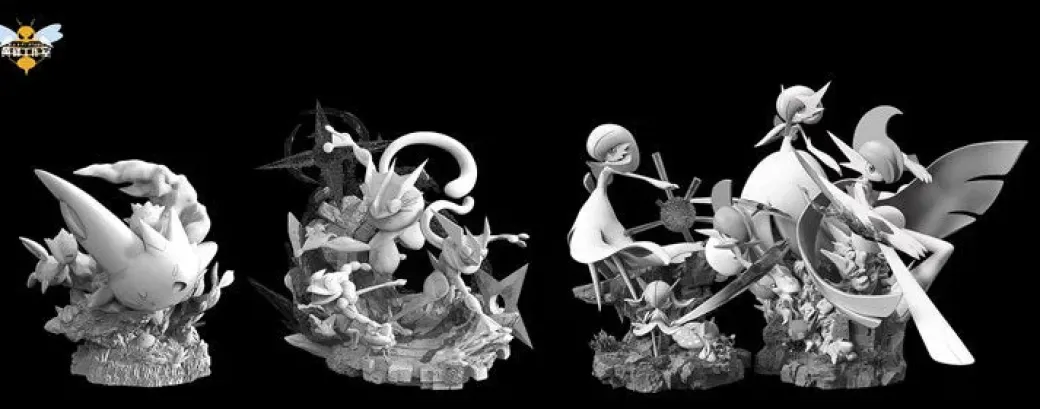 Evolution of Gardevoir Set - Pokemon Resin Statue - WASP Studios