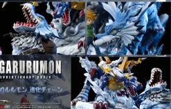 Evolution of Garurumon Set - Digimon Resin Statue - T-Rex Studios
