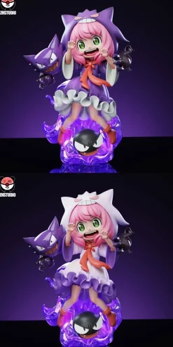 Evolution of Gengar Cosplay Anya Forger - Pokemon SPY X FAMILY Resin Statue - ZhengHuo Studio