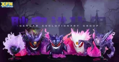 Evolution of Gengar Set & Mega Gengar - Pokemon Resin Statue - XFN Studio