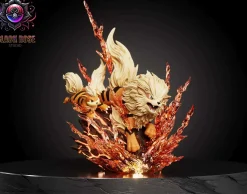 Evolution of Hisui Arcanine Set with LED - Pokemon Resin Statue - Black Rose Studio