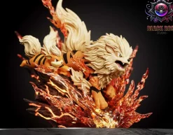 Evolution of Hisui Arcanine Set with LED - Pokemon Resin Statue - Black Rose Studio