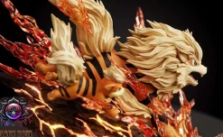 Evolution of Hisui Arcanine Set with LED - Pokemon Resin Statue - Black Rose Studio