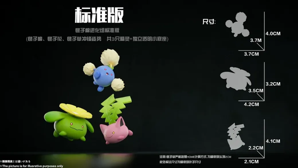 Evolution of Jumpluff Set - Pokemon Statue - Braviary Studio