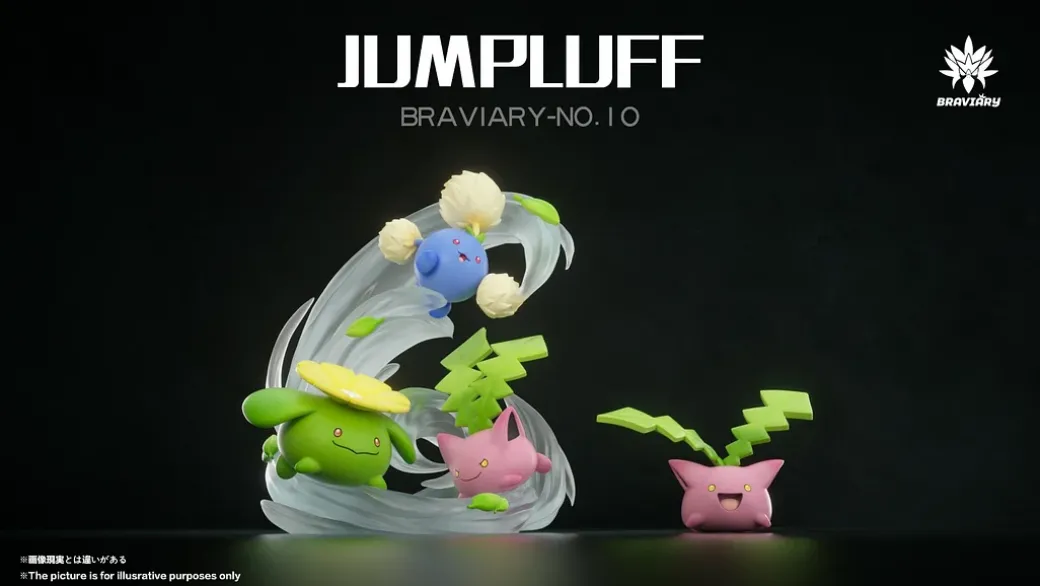 Evolution of Jumpluff Set - Pokemon Statue - Braviary Studio