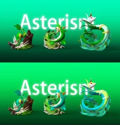 Evolution of Snivy Set - Pokemon Resin Statue - Asterism Studio