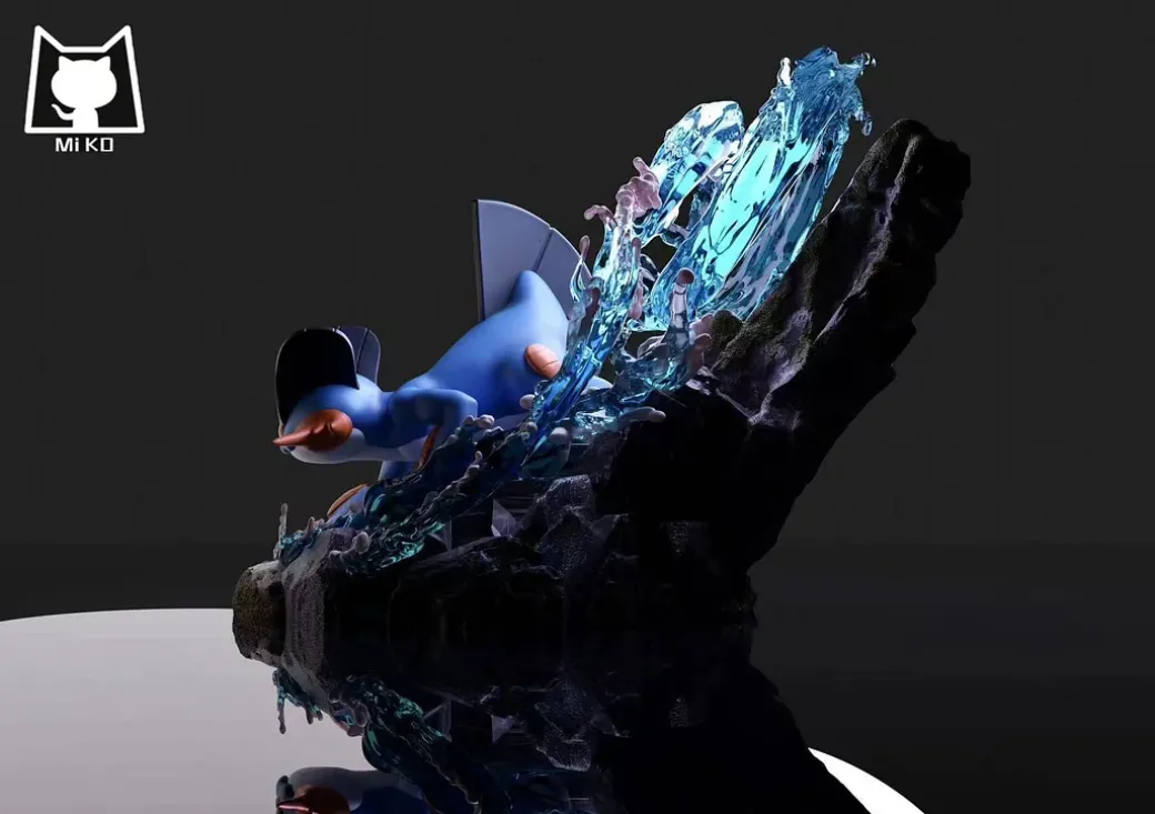 Evolution of Swampert Set with LED - Pokemon Resin Statue - MiKo Studio