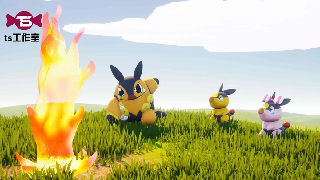 Evolution of Tepig - Pokemon Resin Statue - TS Studios