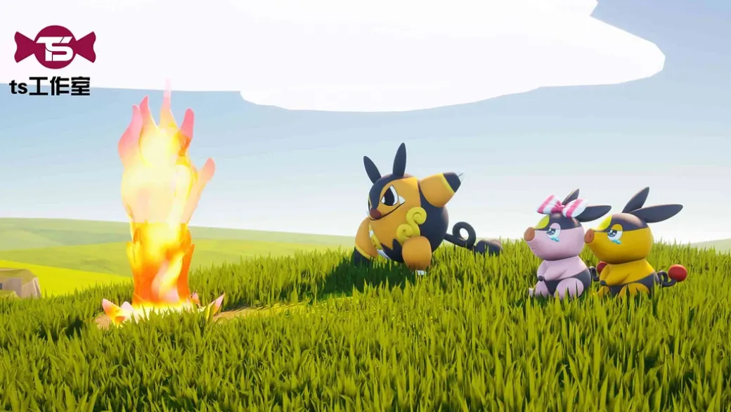 Evolution of Tepig - Pokemon Resin Statue - TS Studios