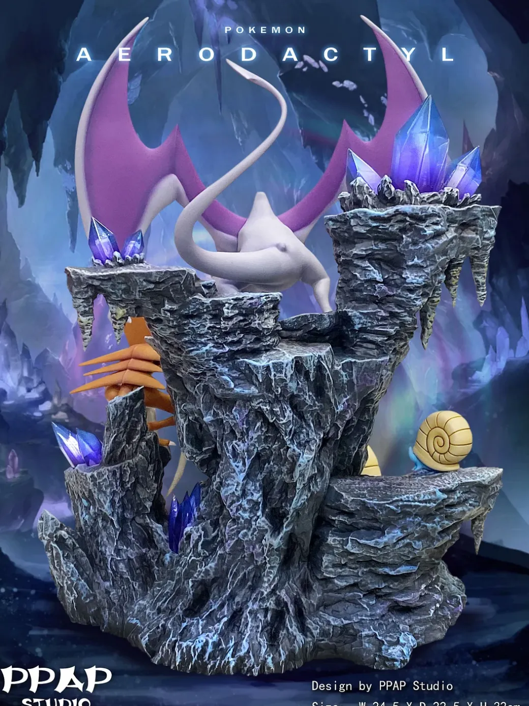 Evolution Series Fossil Pokemon Aerodactyl Set - Pokemon Resin Statue - PPAP Studios