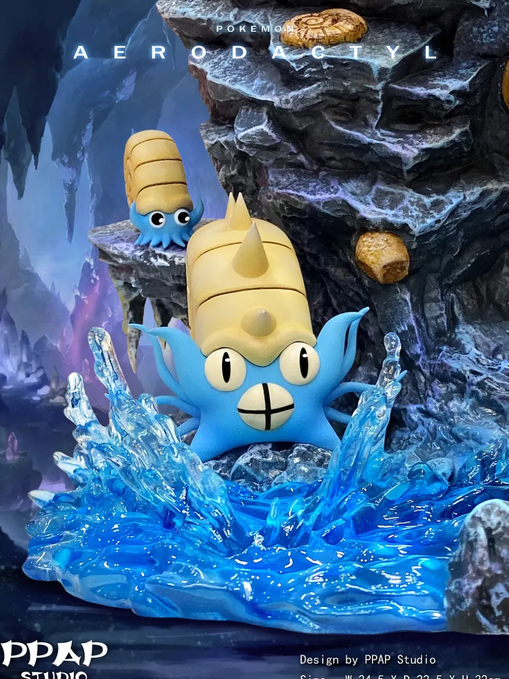 Evolution Series Fossil Pokemon Aerodactyl Set - Pokemon Resin Statue - PPAP Studios