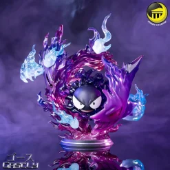 Evolution Series Gastly evolute to Gengar with LED - Pokemon Resin Statue - Moon Shadow Studios