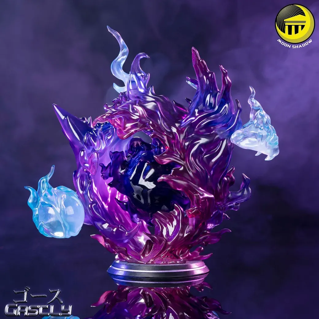 Evolution Series Gastly evolute to Gengar with LED - Pokemon Resin Statue - Moon Shadow Studios