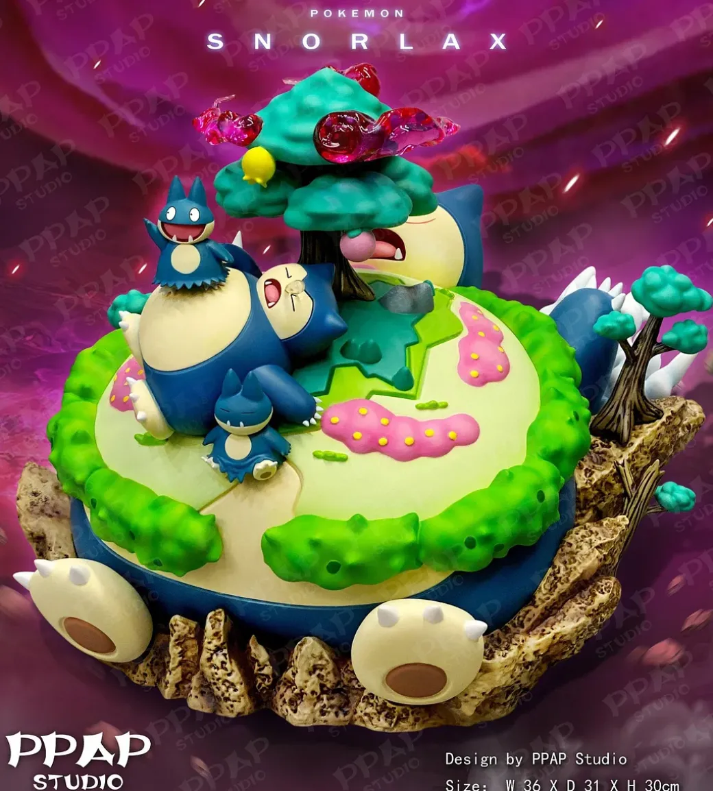 Evolution Series Gigantamax Snorlax Family & Coquettish Alolan Exeggutor - Pokemon Resin Statue - PPAP Studios