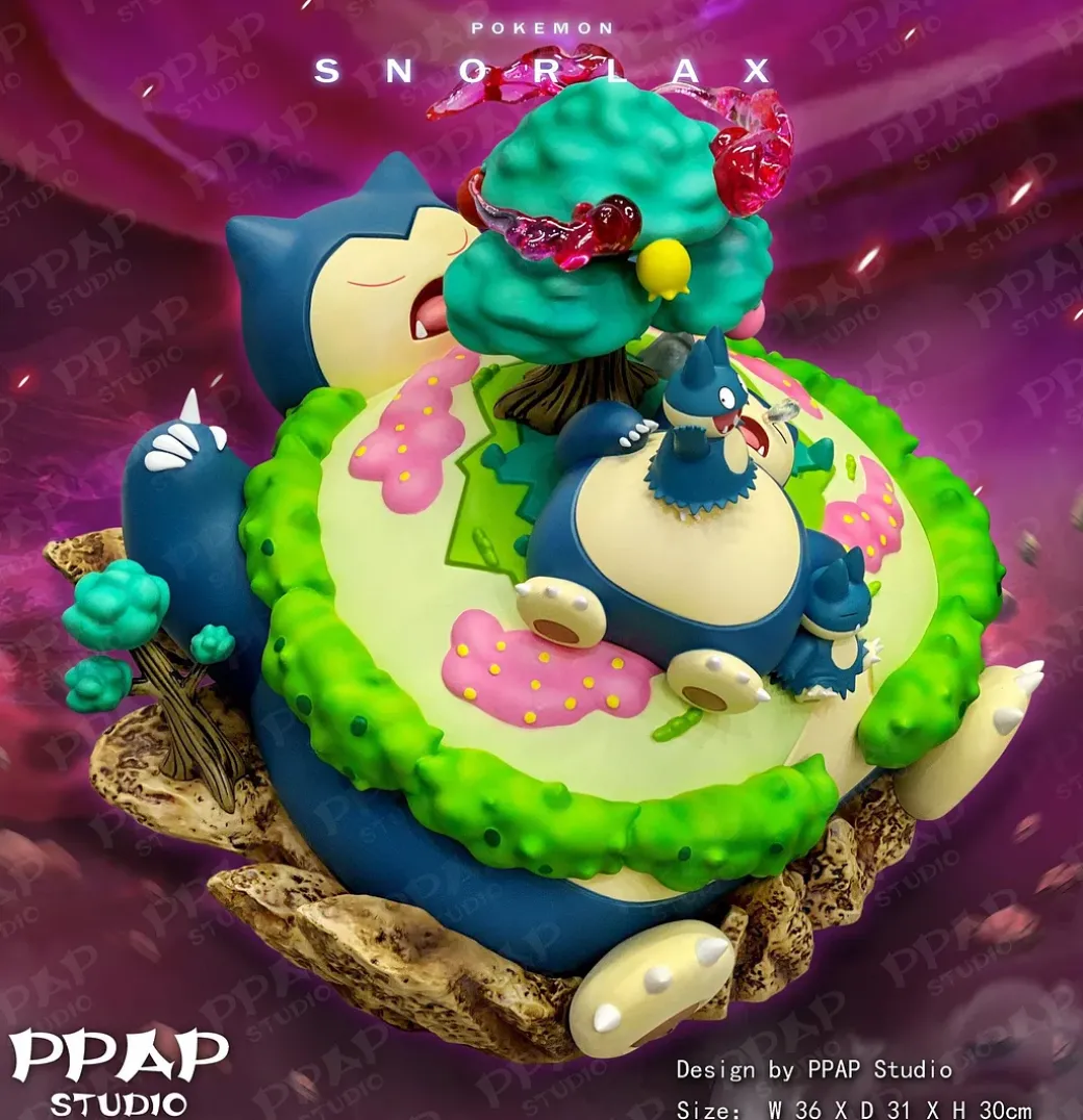 Evolution Series Gigantamax Snorlax Family & Coquettish Alolan Exeggutor - Pokemon Resin Statue - PPAP Studios