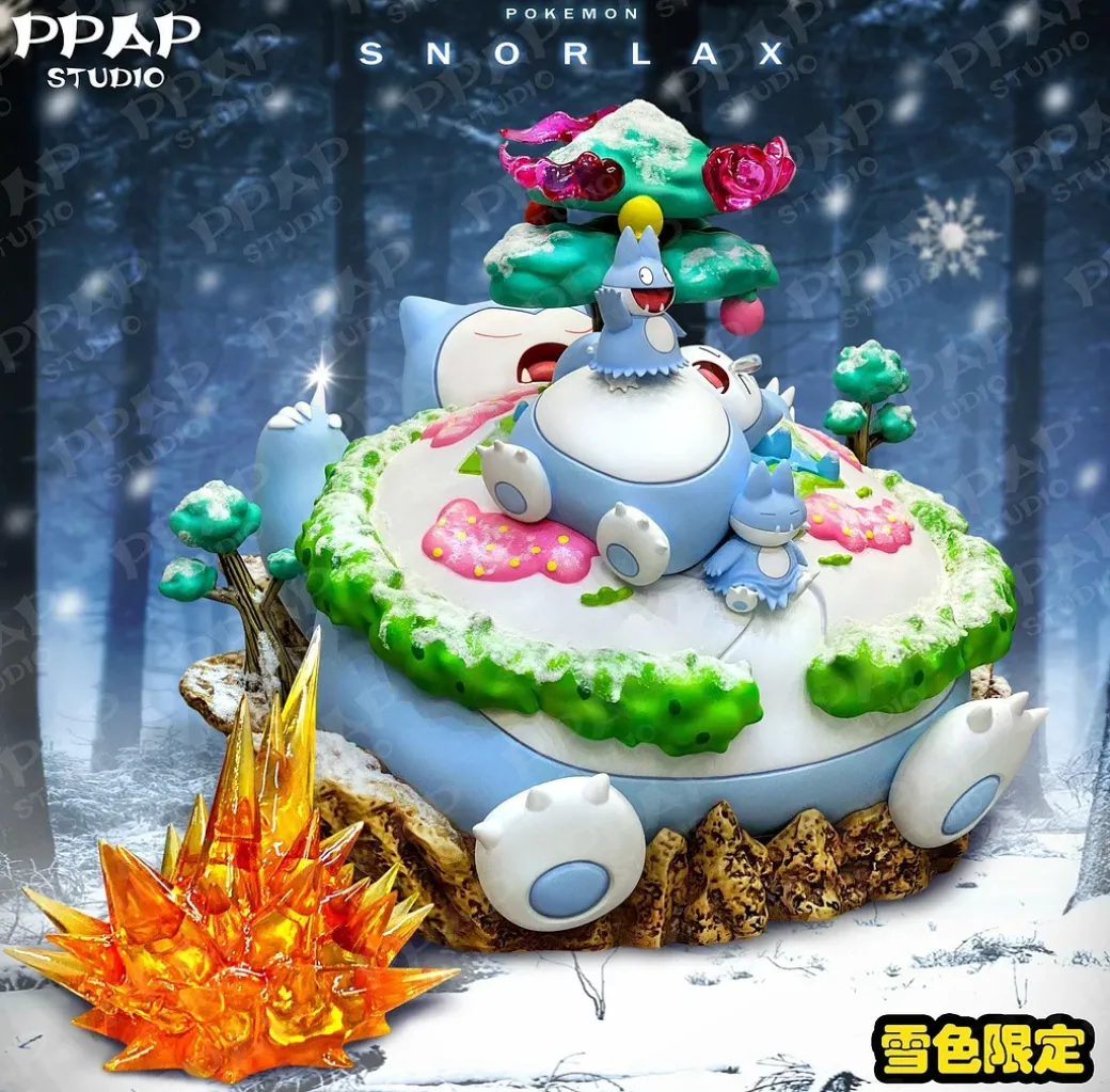 Evolution Series Gigantamax Snorlax Family & Coquettish Alolan Exeggutor - Pokemon Resin Statue - PPAP Studios