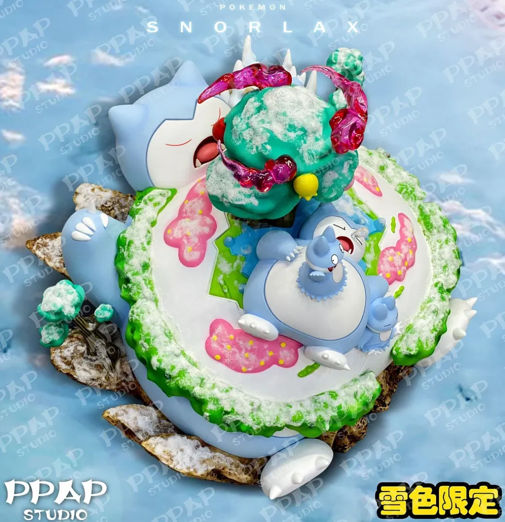 Evolution Series Gigantamax Snorlax Family & Coquettish Alolan Exeggutor - Pokemon Resin Statue - PPAP Studios