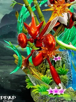 Evolution Series Scizor Family with LED - Pokemon Resin Statue - PPAP Studios