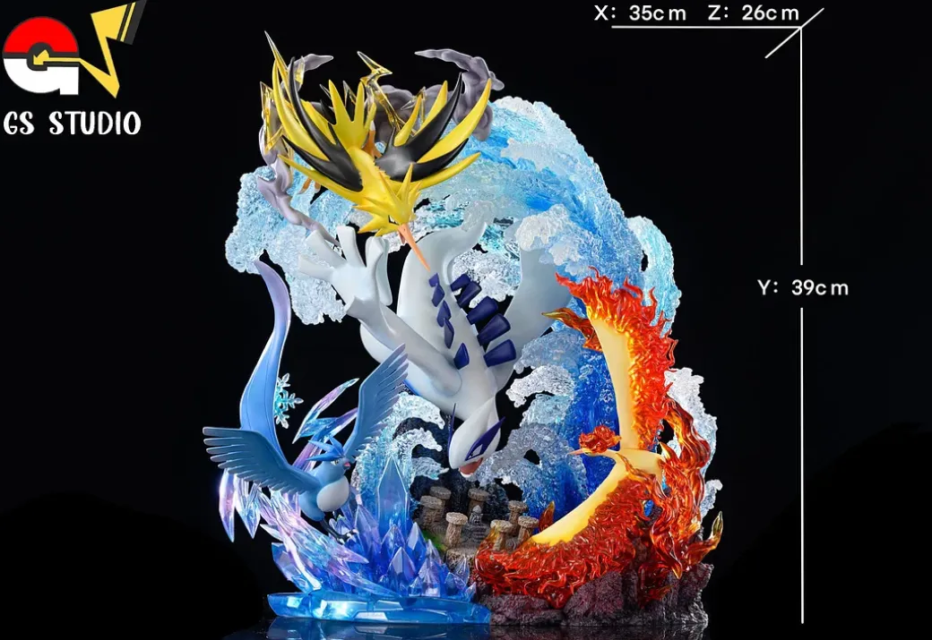 Explosive Birth Lugia VS Legendary Birds with LED - Pokemon Resin Statue - GS Studio