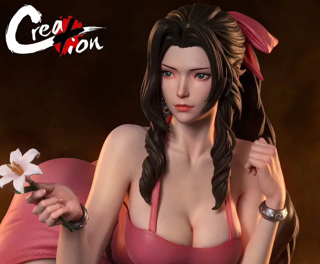 Female Motorcyclist Series Aerith Gainsborough - (FF7) Final Fantasy VII Resin Statue - Creation-Studios