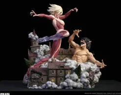 Female Titan battles the Attack Titan - Attack On Titan Resin Statue - CHIKARA Studios