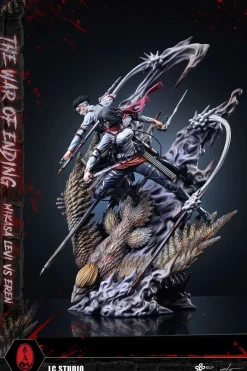 Final Battle of Levi Ackerman & Mikasa Ackerman VS Founding Titan - Attack On Titan Resin Statue - LC-Studios