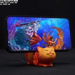 Fire Fist Portgas D. Ace Cat Phone Holder - ONE PIECE Resin Statue - JacksDo Studios
