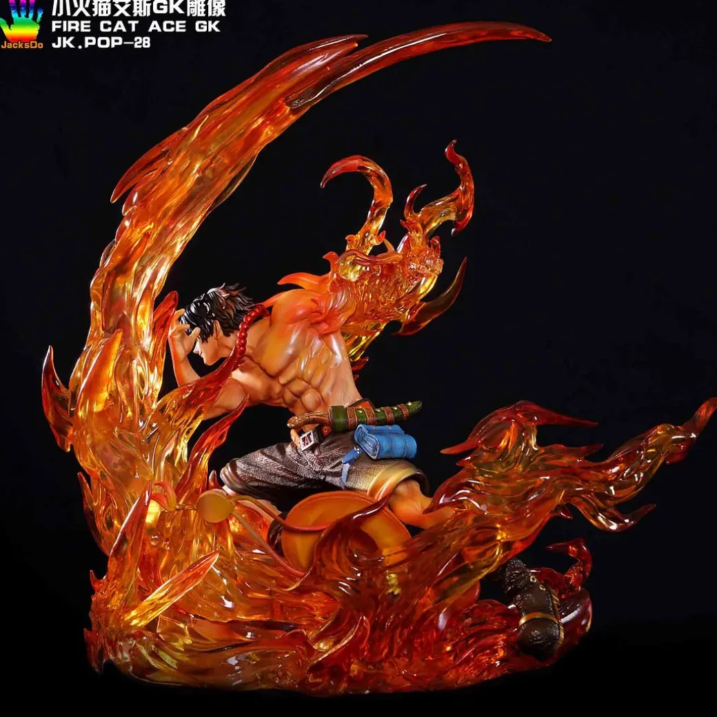 Fire Fist Portgas D. Ace Cat Phone Holder - ONE PIECE Resin Statue - JacksDo Studios