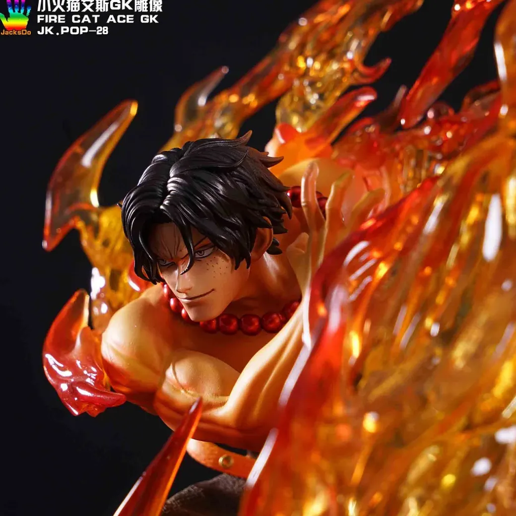 Fire Fist Portgas D. Ace Cat Phone Holder - ONE PIECE Resin Statue - JacksDo Studios