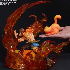 Fire Fist Portgas D. Ace Cat Phone Holder - ONE PIECE Resin Statue - JacksDo Studios