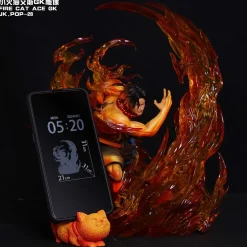 Fire Fist Portgas D. Ace Cat Phone Holder - ONE PIECE Resin Statue - JacksDo Studios