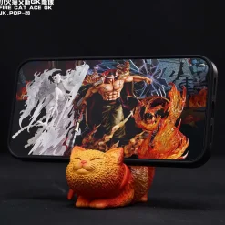 Fire Fist Portgas D. Ace Cat Phone Holder - ONE PIECE Resin Statue - JacksDo Studios