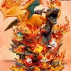 Fire Type Family with LED - Pokemon Resin Statue - EGGS Studios