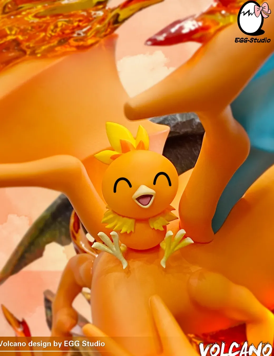 Fire Type Family with LED - Pokemon Resin Statue - EGGS Studios