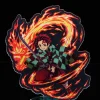 Flame Breathing Kamado Tanjirou Acrylic Stand Display - Free Shipping - Demon Slayer: Kimetsu no Yaiba