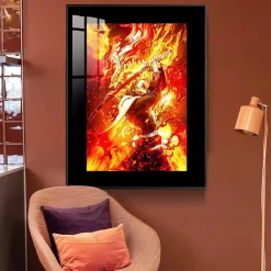 Flame Breathing Kyojuro Rengoku Decorative Painting - Demon Slayer: Kimetsu No Yaiba Decorative Painting - JuZi Studio
