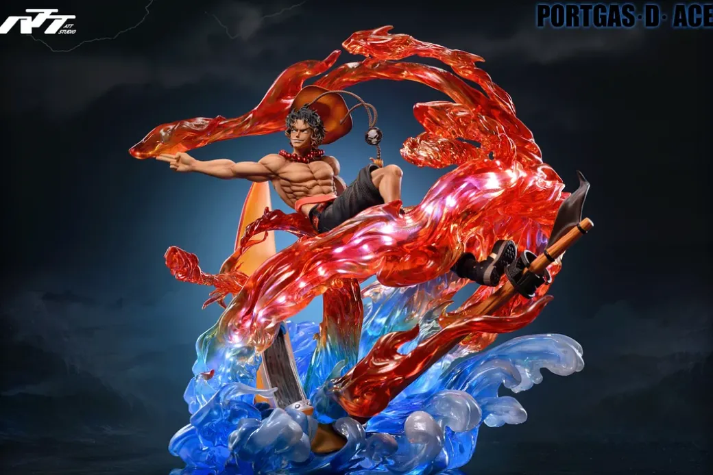 Flame King Portgas D. Ace with LED - ONE PIECE Resin Statue - ATT Studio
