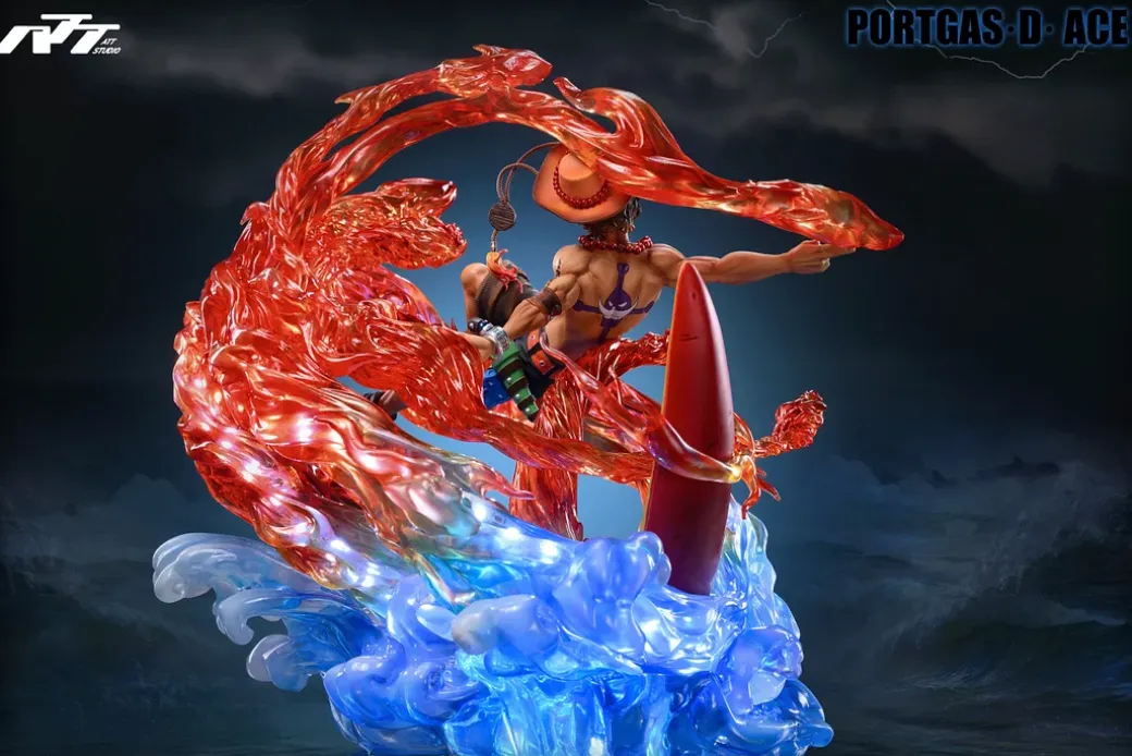 Flame King Portgas D. Ace with LED - ONE PIECE Resin Statue - ATT Studio