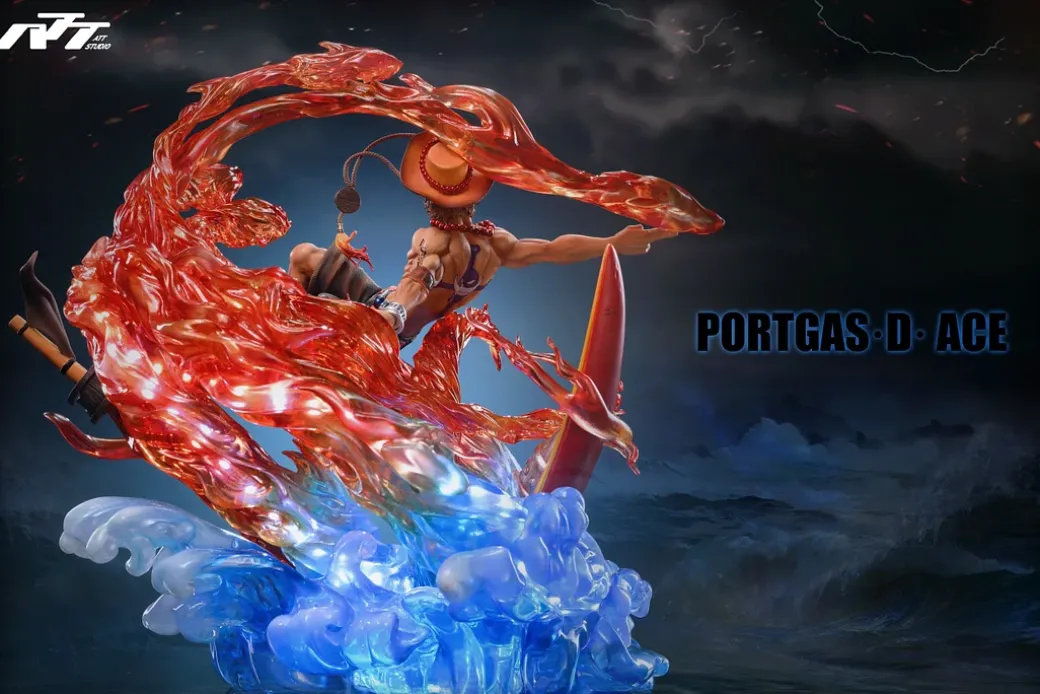 Flame King Portgas D. Ace with LED - ONE PIECE Resin Statue - ATT Studio
