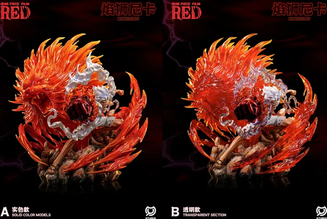 Flame Lion Nika Monkey D. Luffy with LED - ONE PIECE Resin Statue - MY-Studio