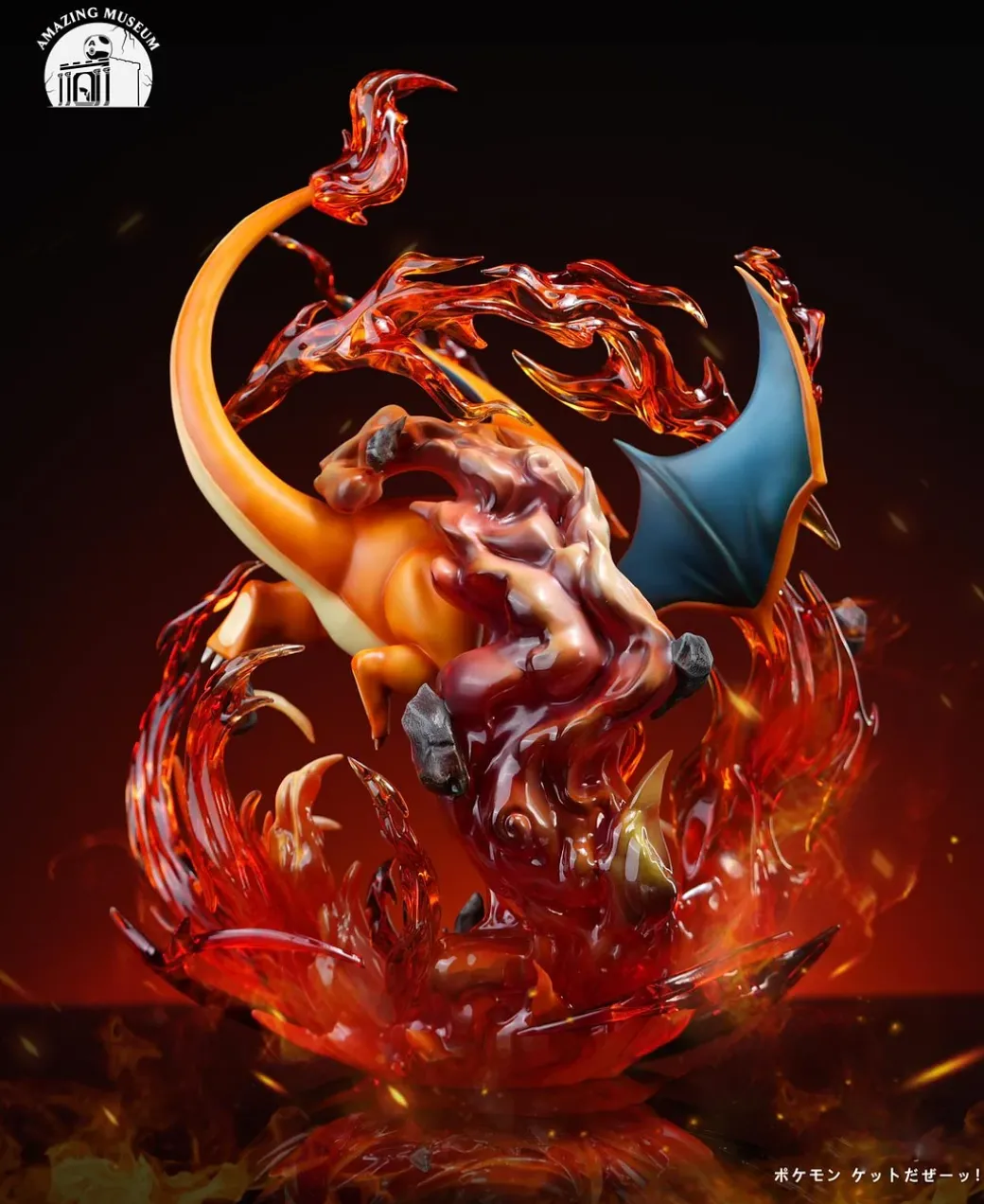 Flamethrower Charizard - Pokemon Resin Statue - Amazing Museum Studio