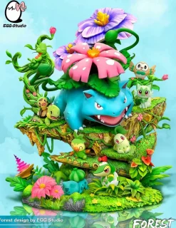 Forest Type Family - Pokemon Resin Statue - EGGS Studios