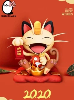Fortune Meowth - Pokemon Resin Statue - EGGS Studios