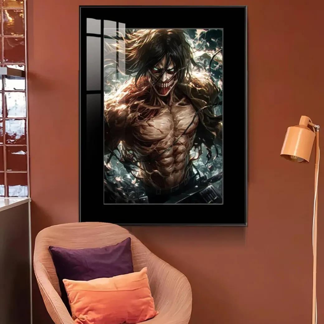 Founding Titan Eren Yeager Decorative Painting - Attack On Titan Decorative Painting - JuZi Studio