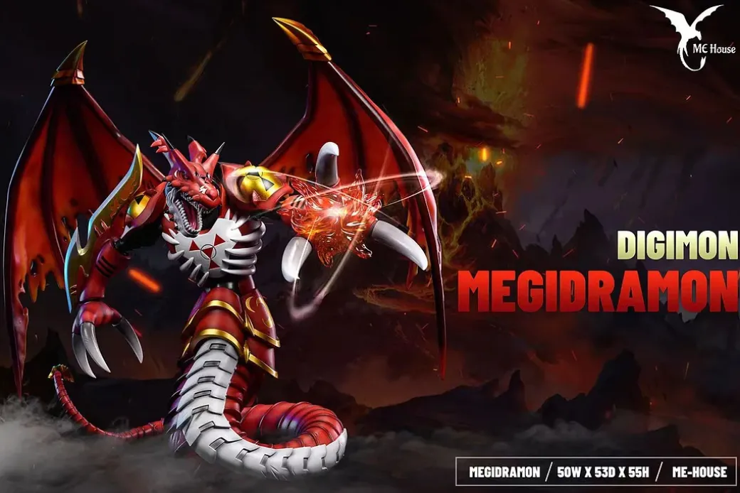 Four Great Dragons Series Megidramon - Digimon Resin Statue - Me House