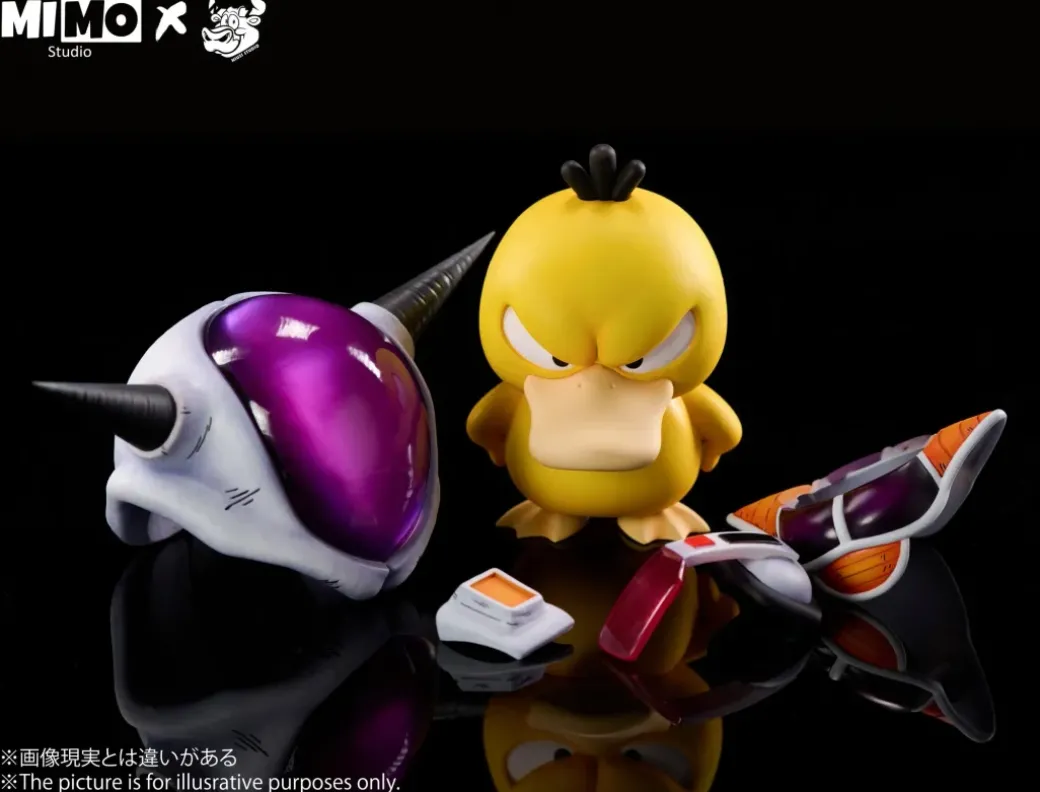Frieza Cosplay Psyduck - Dragon Ball Pokemon Resin Statue - Mimo Studio